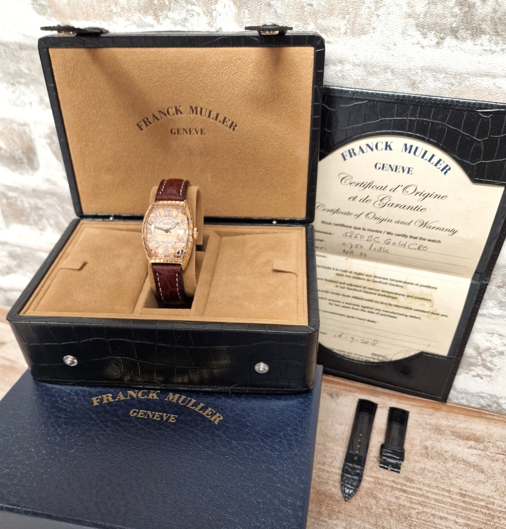 Franck Muller 18k Croco - Full Set. Franck Muller 18k Croco - Full Set.