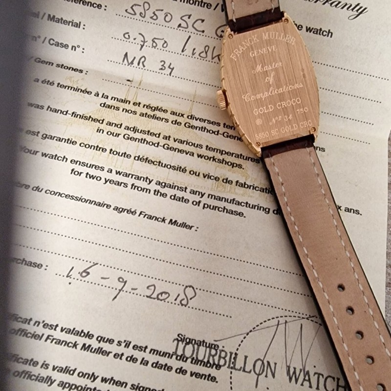 Franck Muller 18k Croco - Full Set. Franck Muller 18k Croco - Full Set.