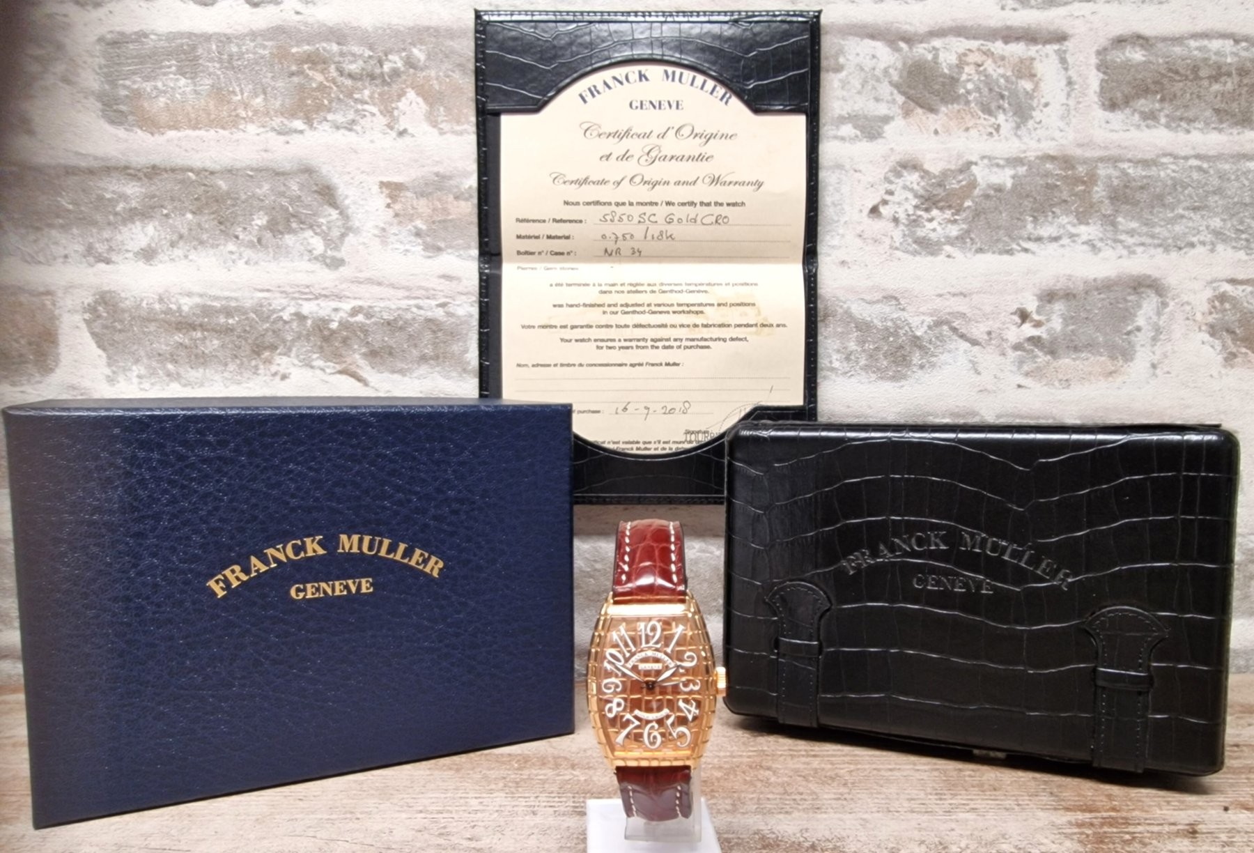 Franck Muller 18k Croco - Full Set. Franck Muller 18k Croco - Full Set.