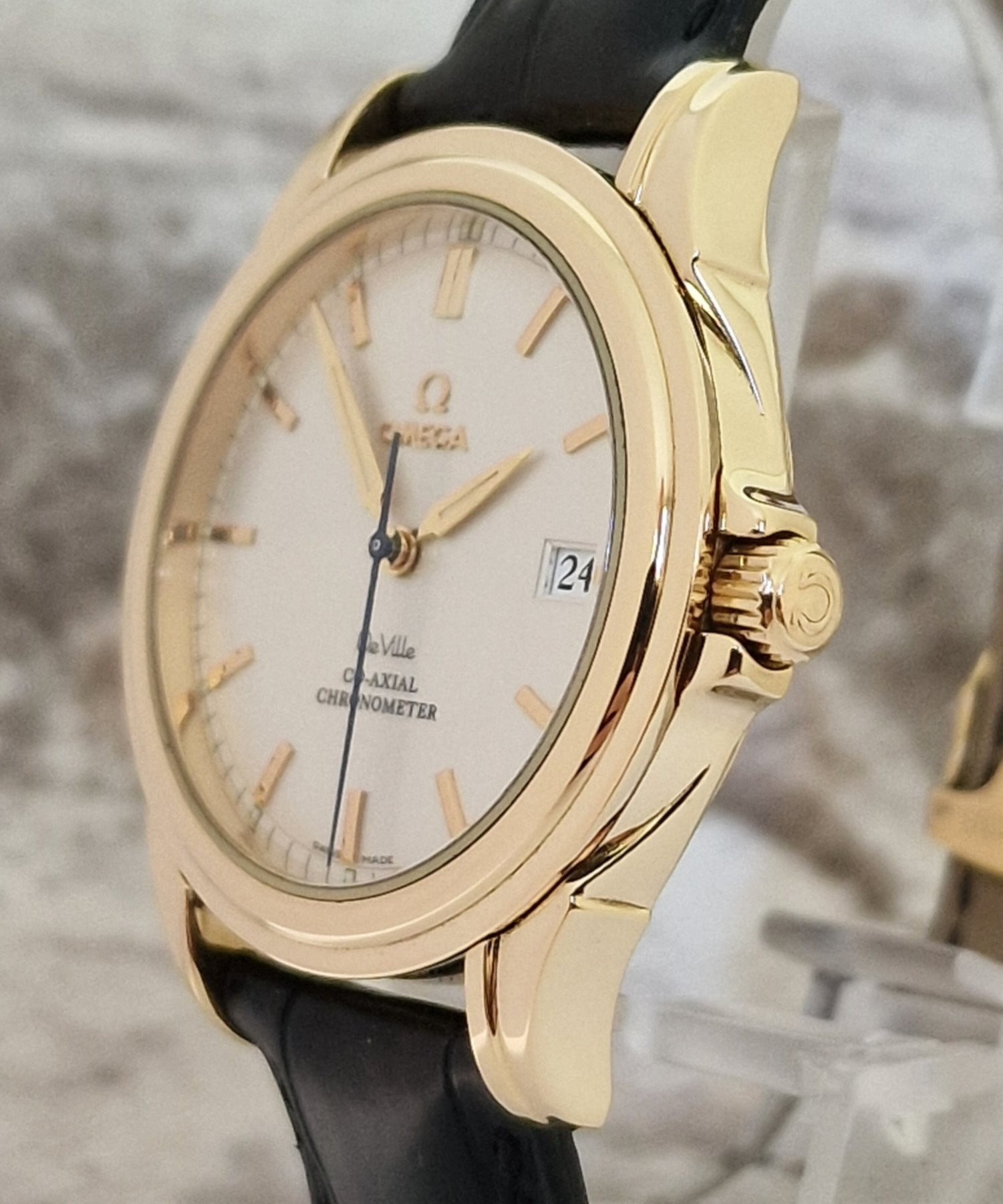 18k Omega De Ville Co-Axial- Full Set 18k Omega De Ville Co-Axial- Full Set