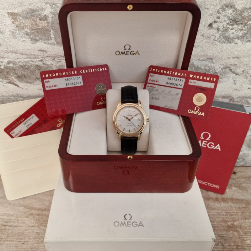 18k Omega De Ville Co-Axial - Full Set