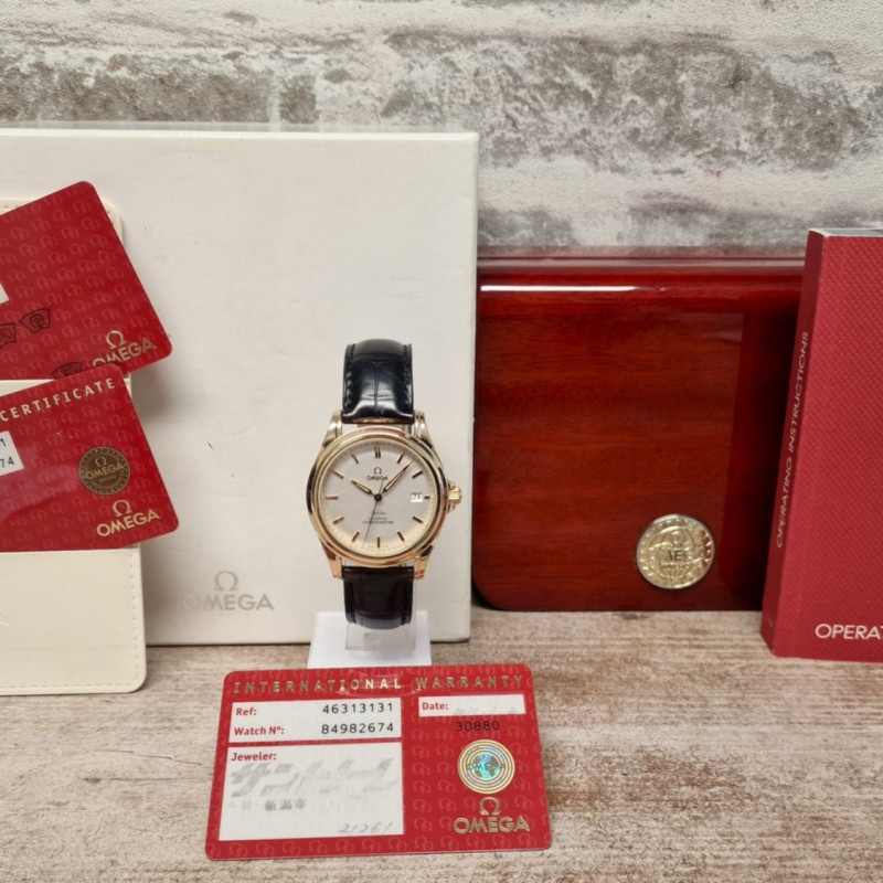 18k Omega De Ville Co-Axial - Full Set