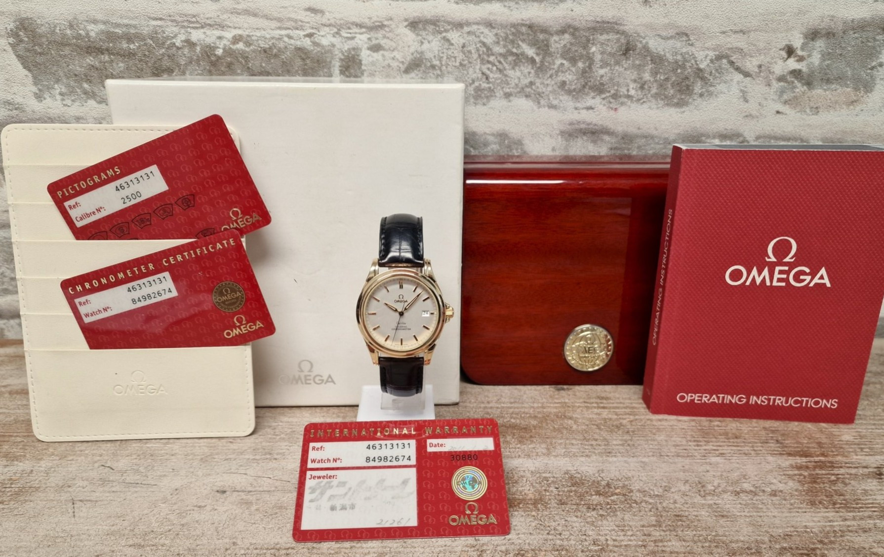 18k Omega De Ville Co-Axial- Full Set 18k Omega De Ville Co-Axial- Full Set