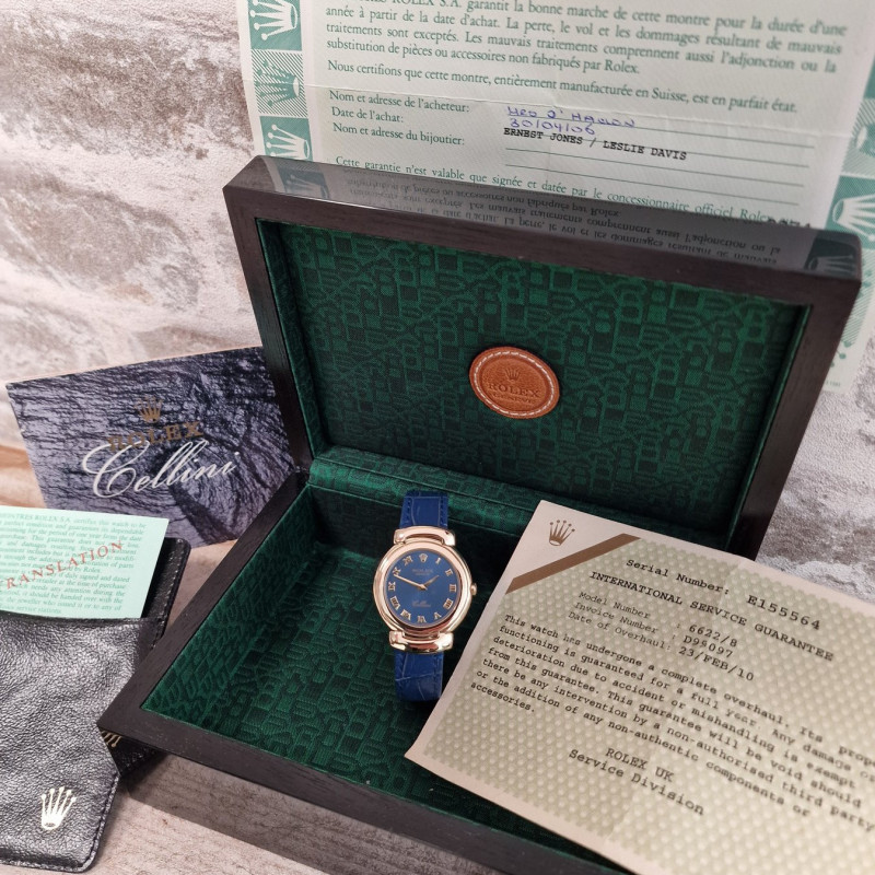 Rolex Cellini 6622 Blue dial - Full Set