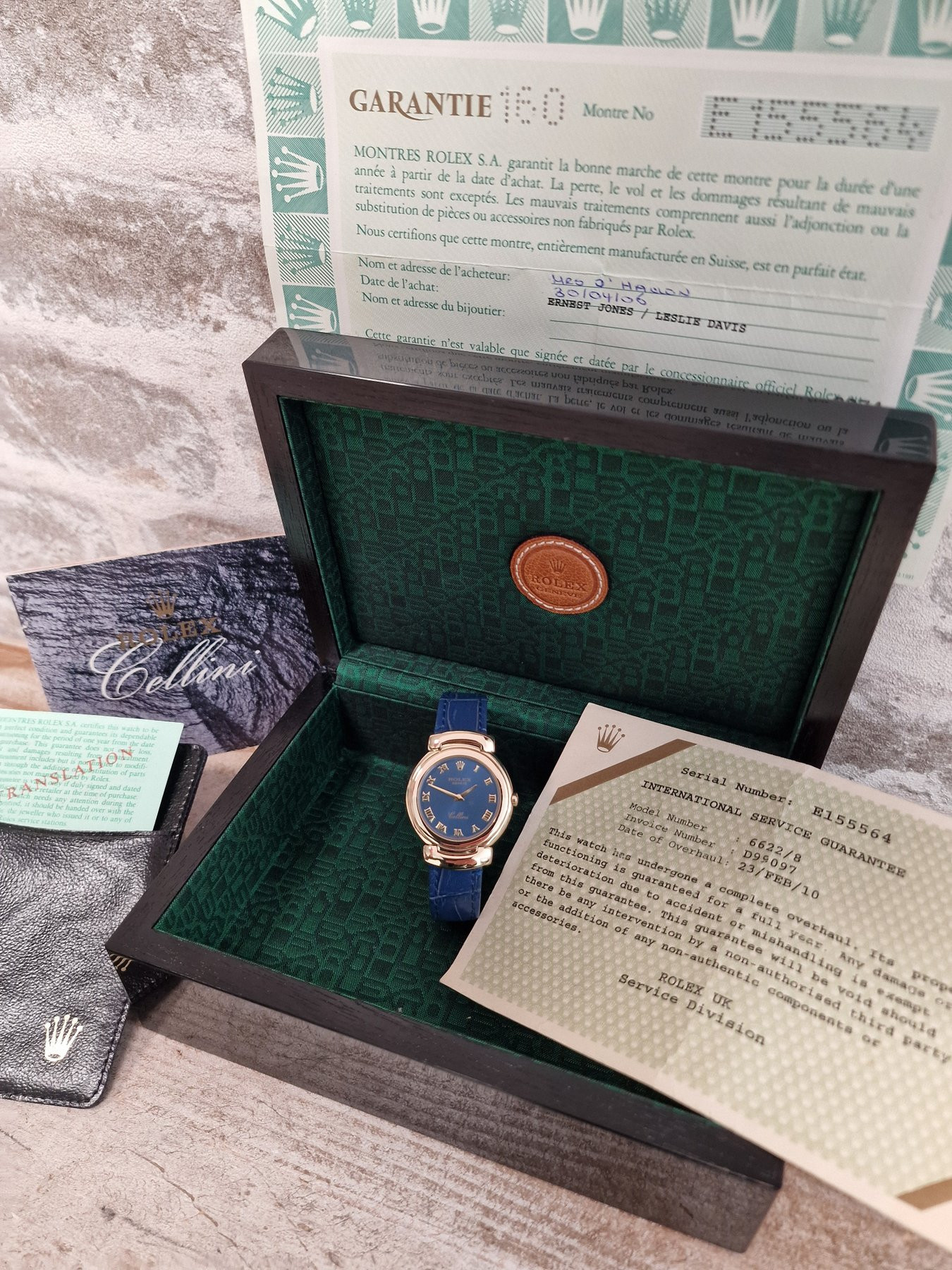 Rolex Cellini 6622 Blue dial - Full Set