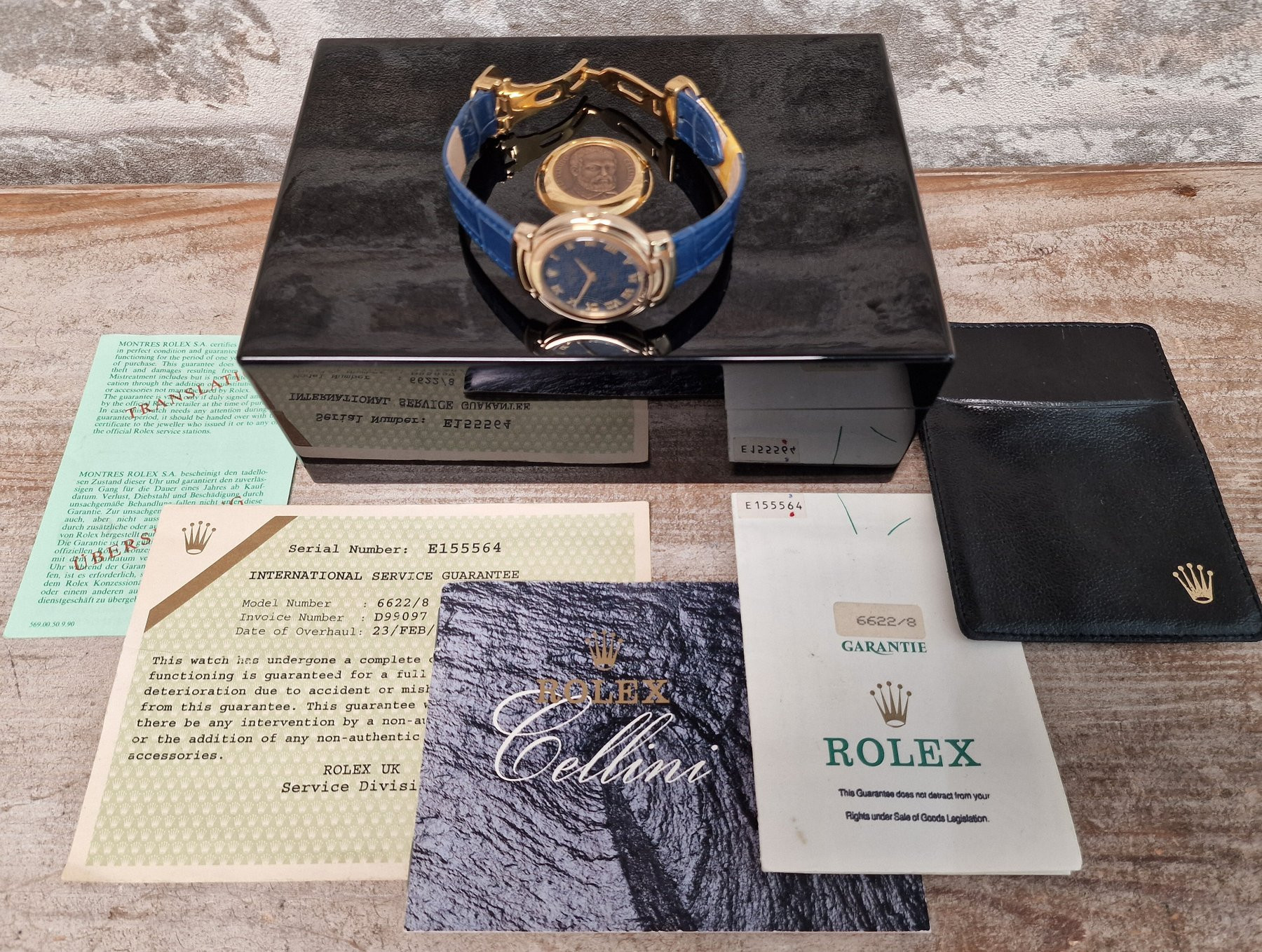 Rolex Cellini 6622 Blue dial - Full Set