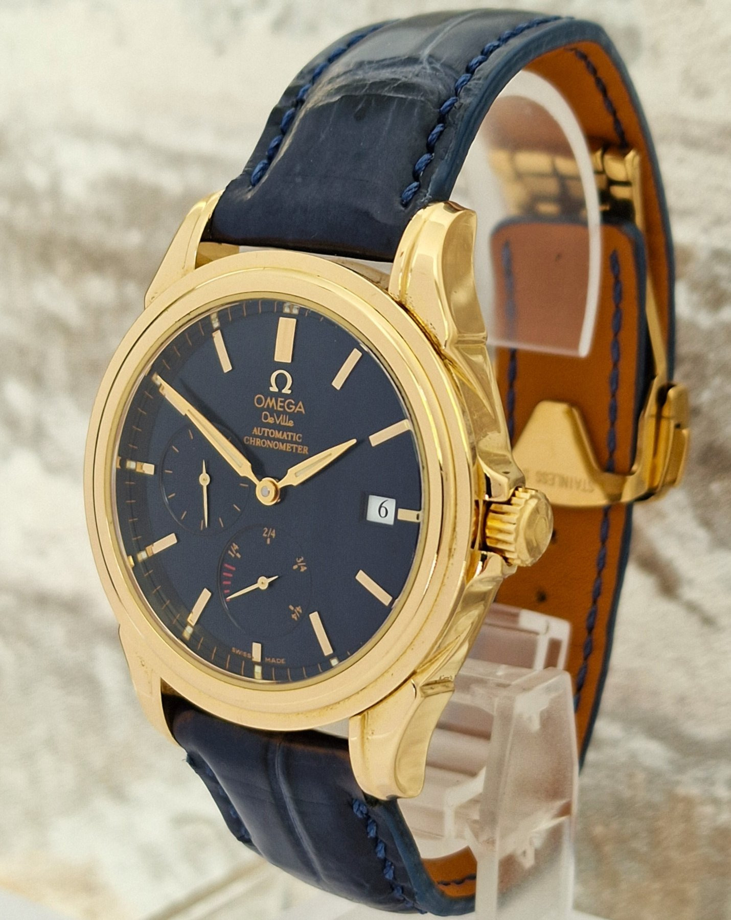 18k Omega De Ville Co-Axial power reserve - Full Set