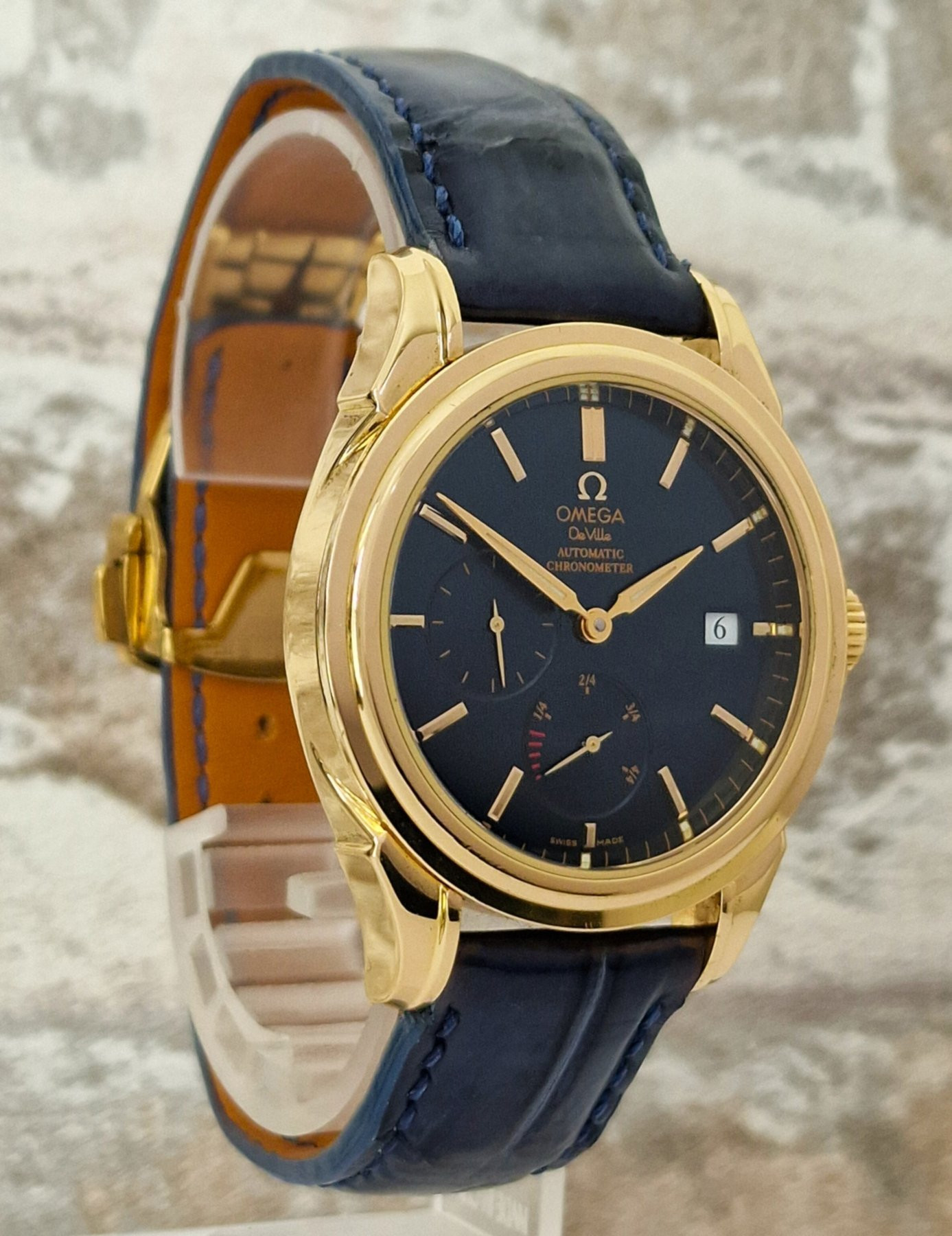 18k Omega De Ville Co-Axial power reserve - Full Set