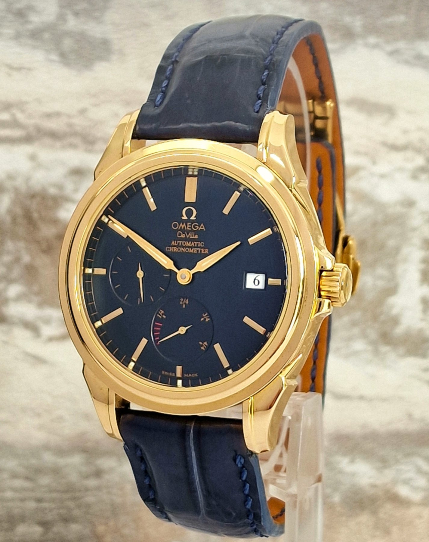 18k Omega De Ville Co-Axial power reserve - Full Set