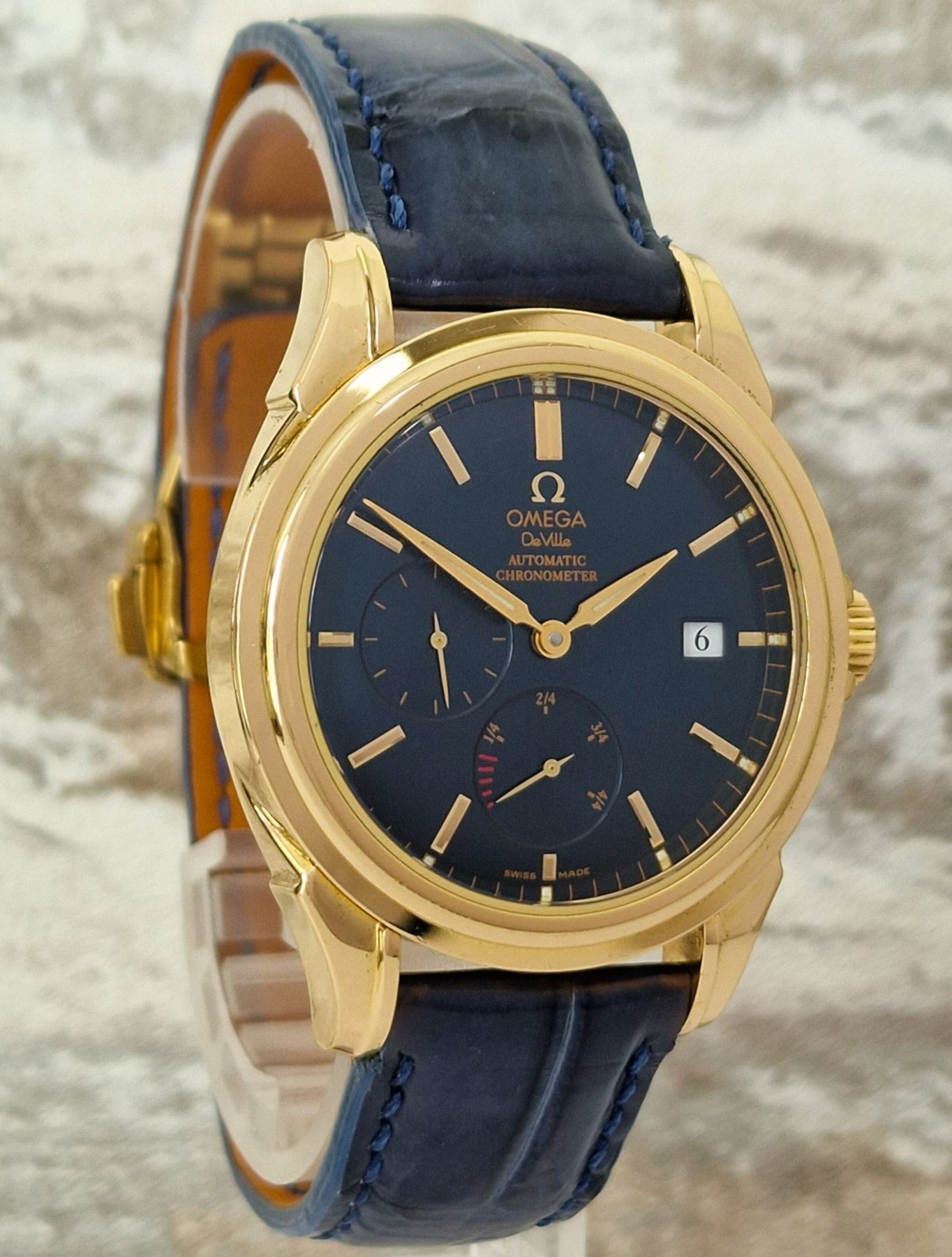 18k Omega De Ville Co-Axial power reserve - Full Set