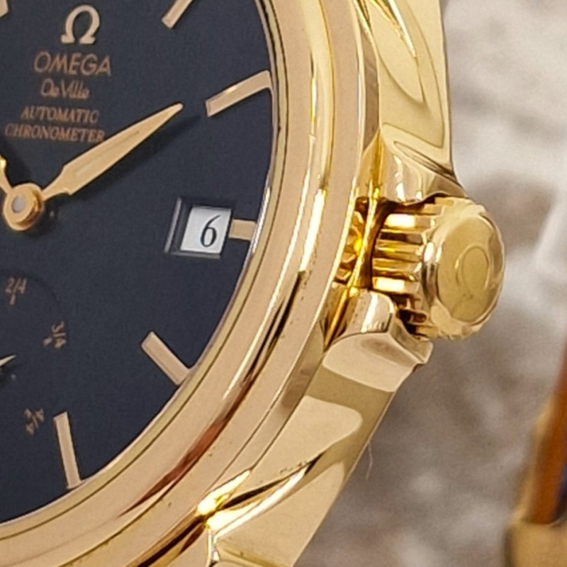 18k Omega De Ville Co-Axial power reserve - Full Set