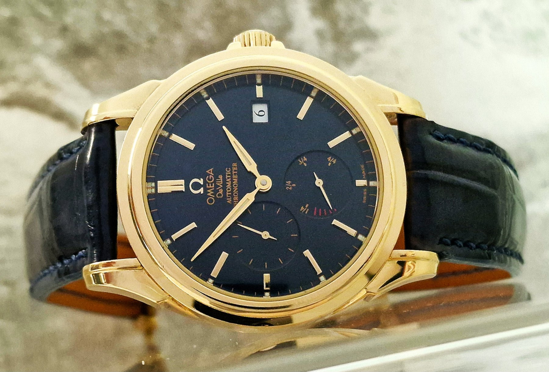 18k Omega De Ville Co-Axial power reserve - Full Set