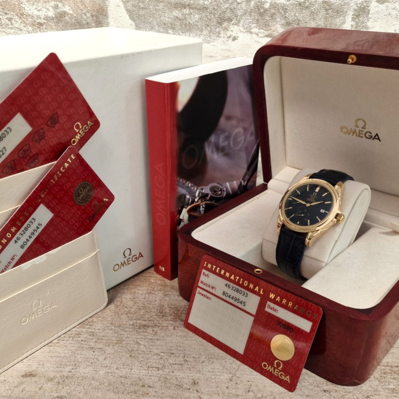 18k Omega De Ville Co-Axial power reserve - Full Set