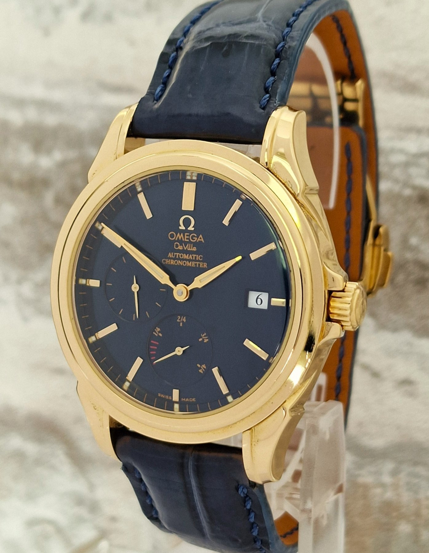 18k Omega De Ville Co-Axial power reserve - Full Set
