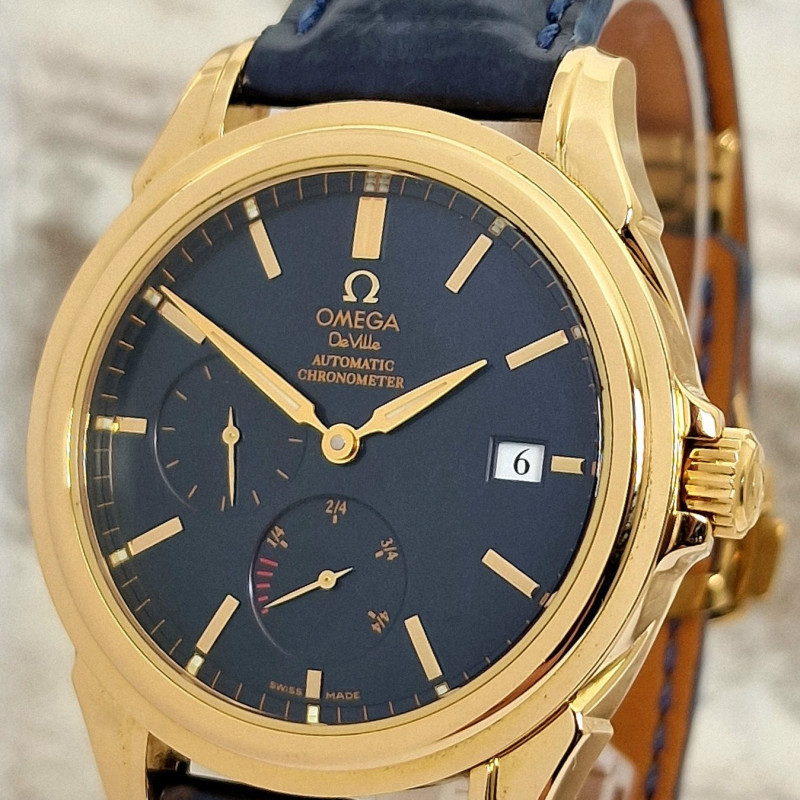 18k Omega De Ville Co-Axial power reserve - Full Set