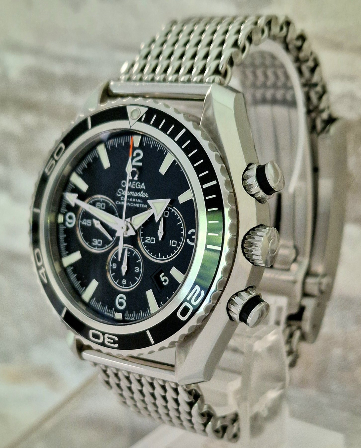 Omega Seamaster Co-Axial 600m Planet Ocean Mesh - Full Set