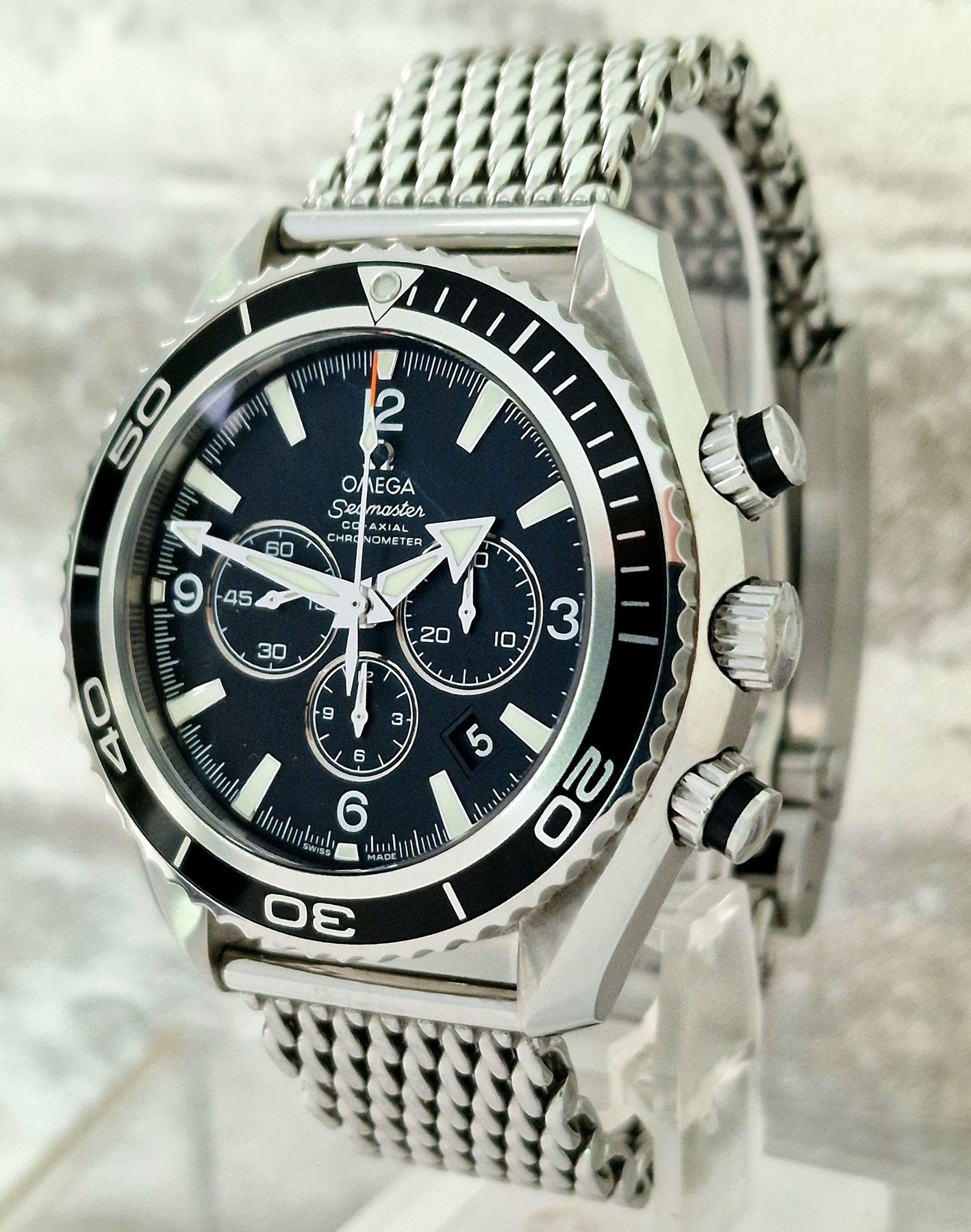 Omega Seamaster Co-Axial 600m Planet Ocean Mesh - Full Set