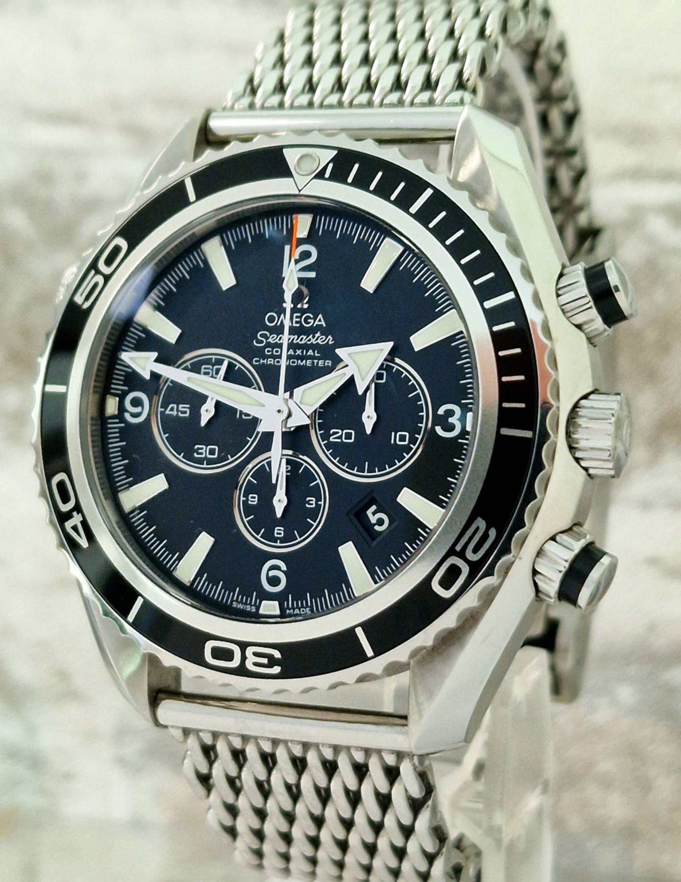 Omega Seamaster Co-Axial 600m Planet Ocean Mesh - Full Set