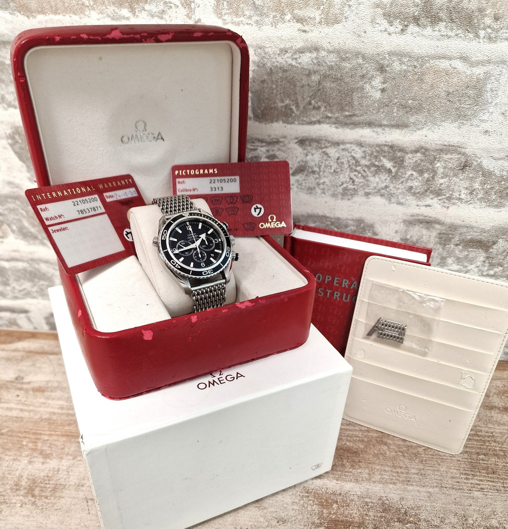 Omega Seamaster Co-Axial 600m Planet Ocean Mesh - Full Set