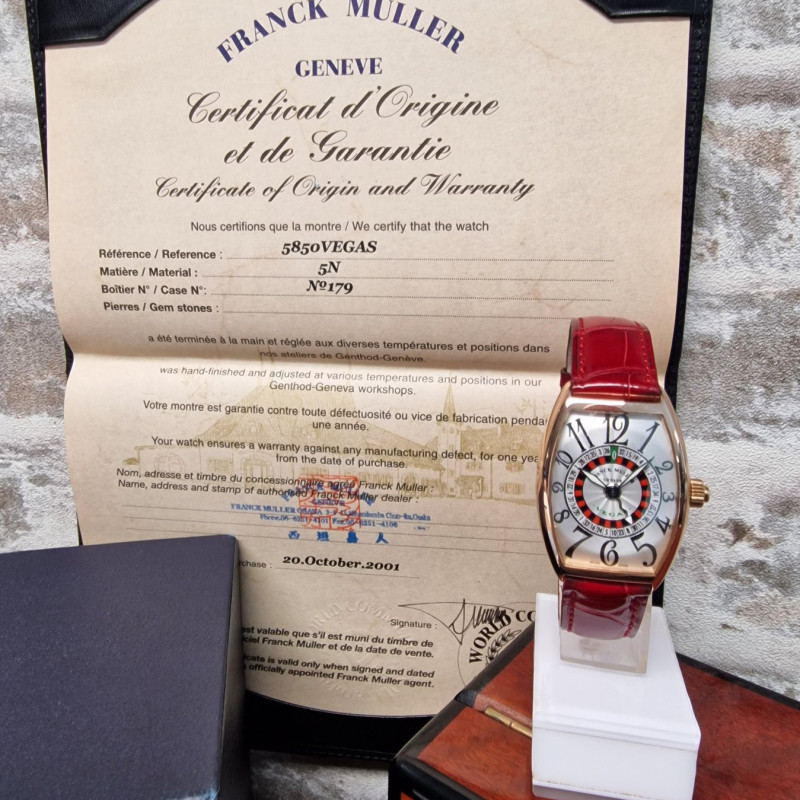 Franck Muller 18k Vegas Automatic - Full set Franck Muller 18k Vegas Automatic - Full set