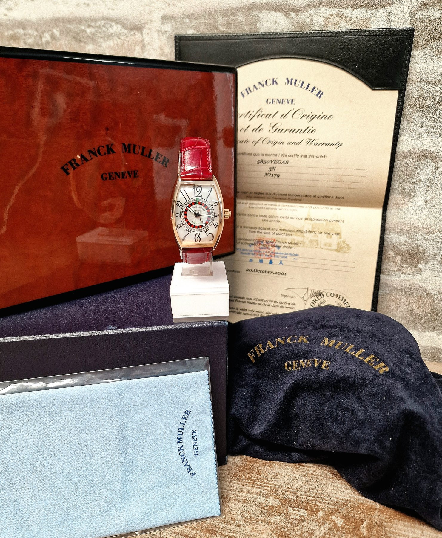 Franck Muller 18k Vegas automaat  - Full Set