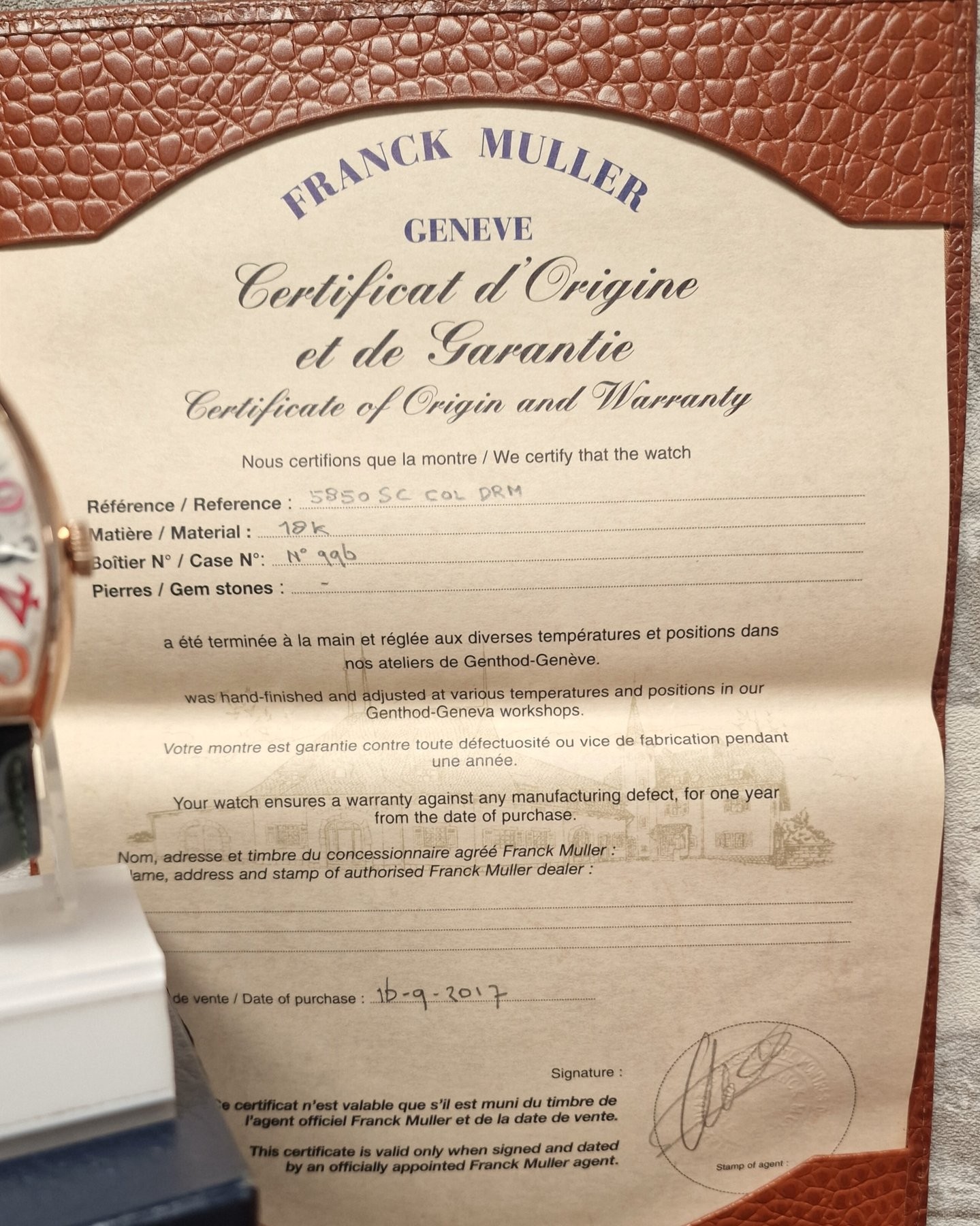 Franck Muller 18k Color Dreams Automatic Full set - Sold