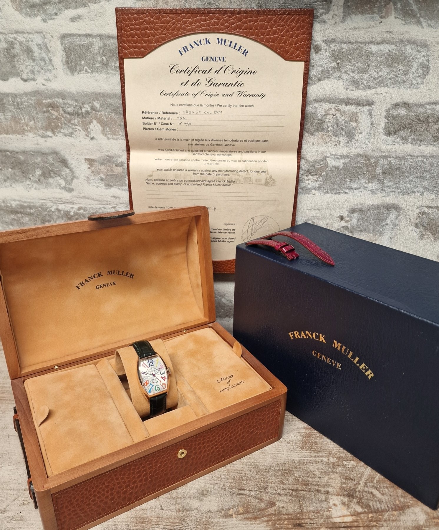 Franck Muller 18k Color Dreams automaat Full Set - Verkocht Franck Muller 18k Color Dreams automaat Full Set - Verkocht