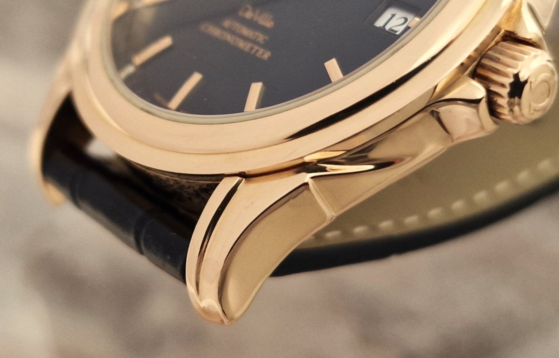 18k Omega De Ville Co-Axial blue dial - SOLD