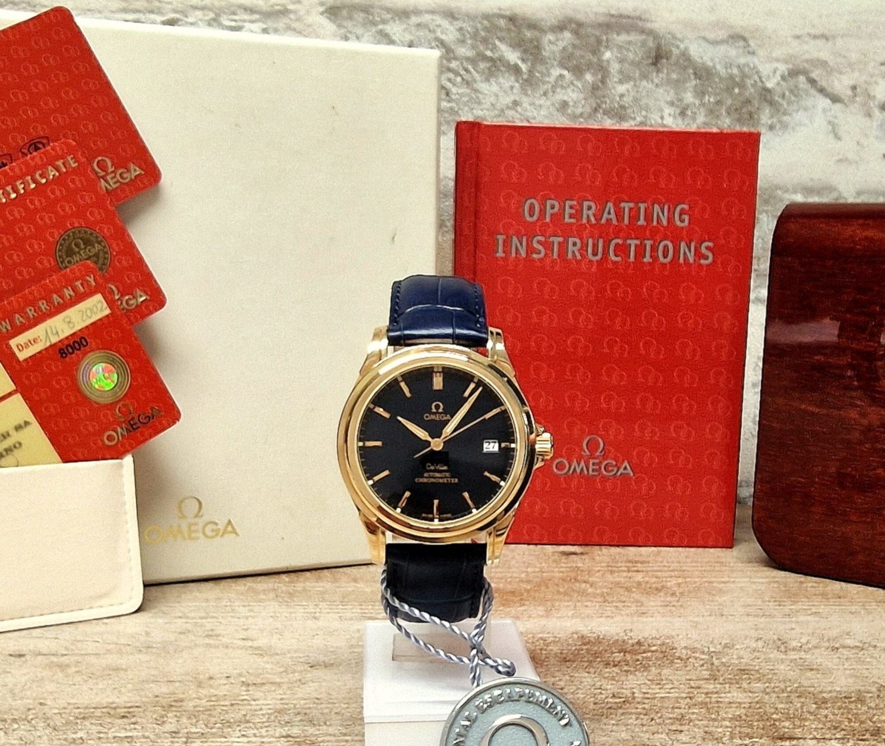 18k Omega De Ville Co-Axial blue dial - VERKOCHT 18k Omega De Ville Co-Axial blue dial - VERKOCHT