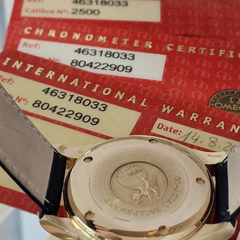 18k Omega De Ville Co-Axial blue dial - SOLD