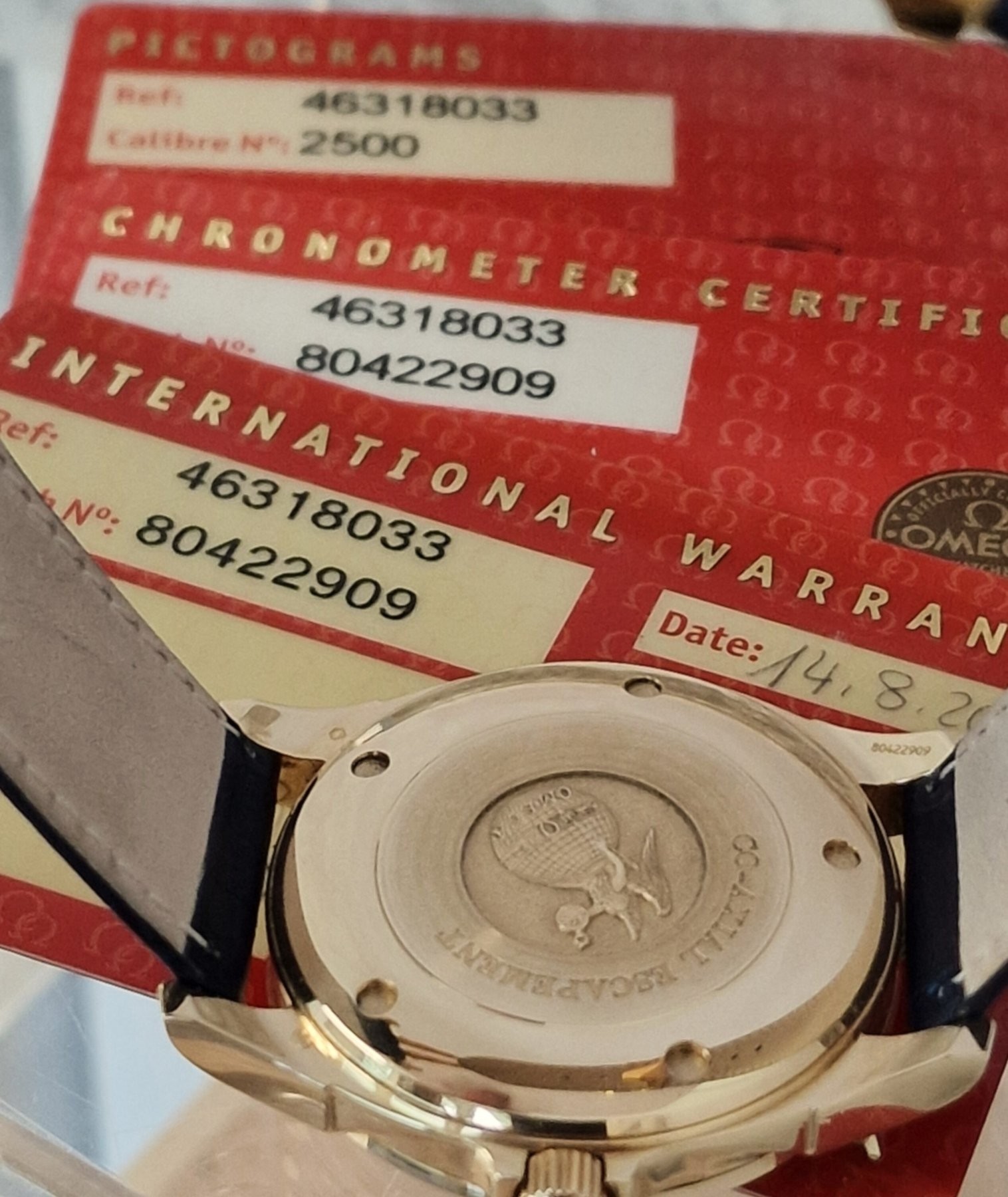 18k Omega De Ville Co-Axial blue dial - VERKOCHT 18k Omega De Ville Co-Axial blue dial - VERKOCHT