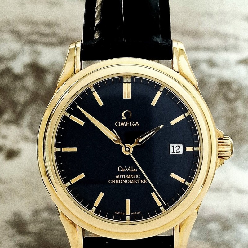 18k Omega De Ville Co-Axial blue dial - SOLD