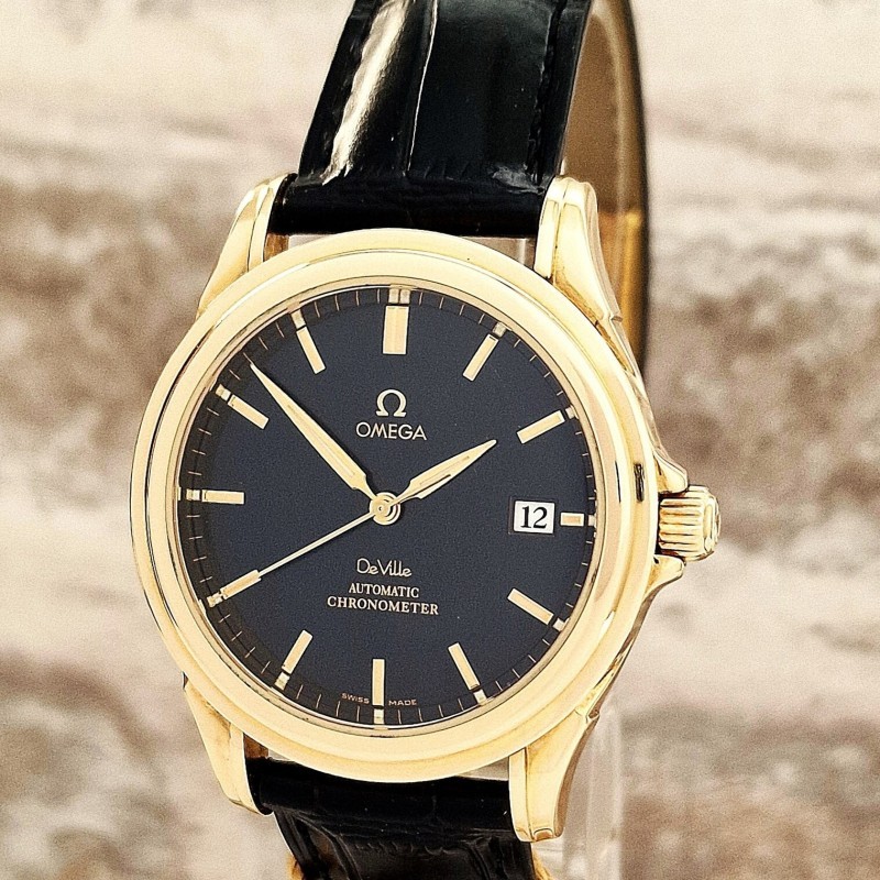 18k Omega De Ville Co-Axial blue dial - SOLD