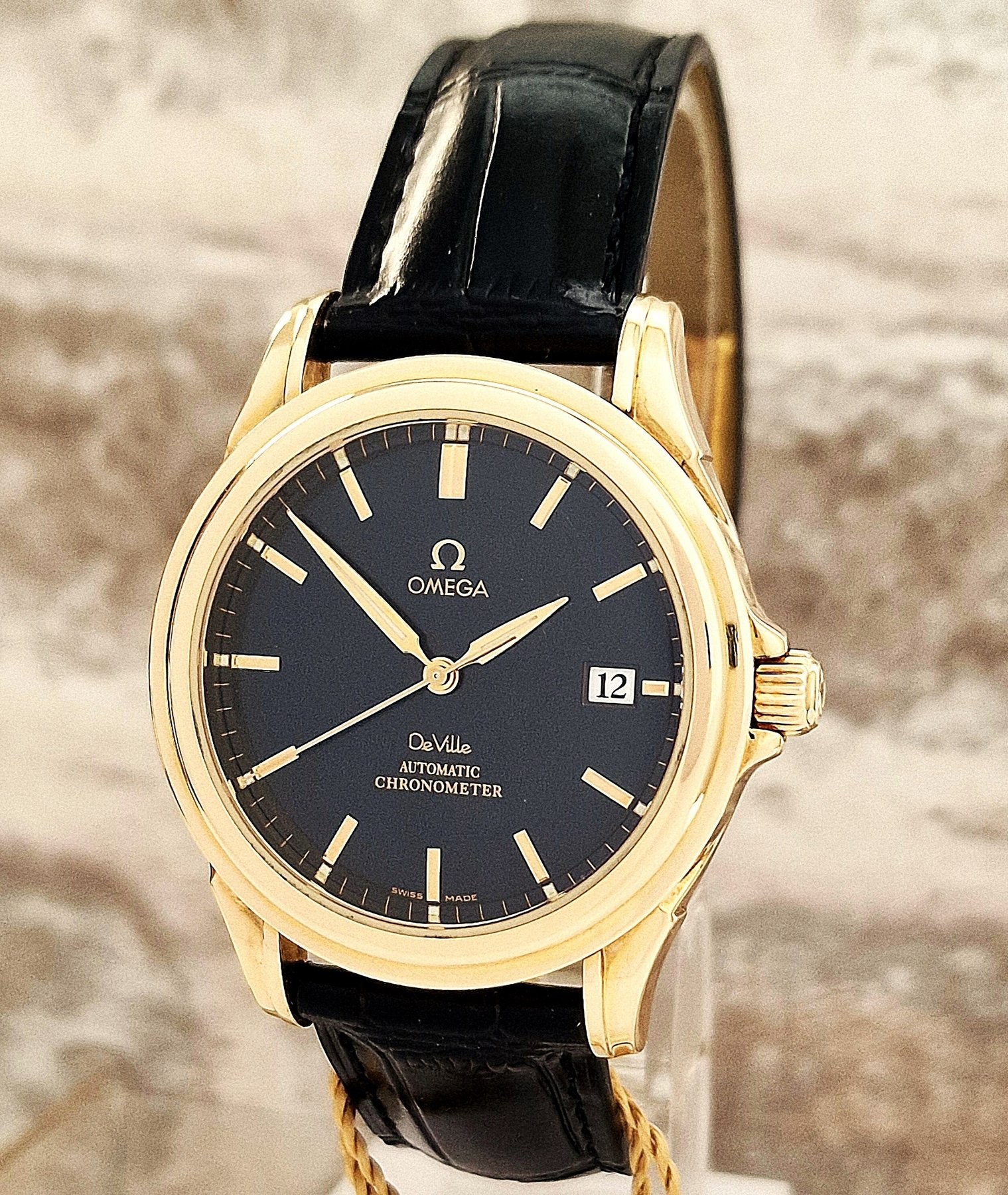 18k Omega De Ville Co-Axial blue dial - VERKOCHT 18k Omega De Ville Co-Axial blue dial - VERKOCHT