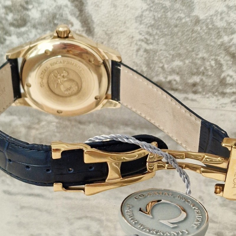 18k Omega De Ville Co-Axial blue dial - VERKOCHT 18k Omega De Ville Co-Axial blue dial - VERKOCHT