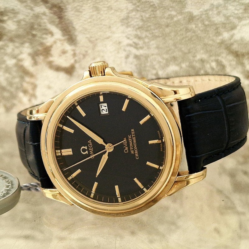 18k Omega De Ville Co-Axial blue dial - SOLD