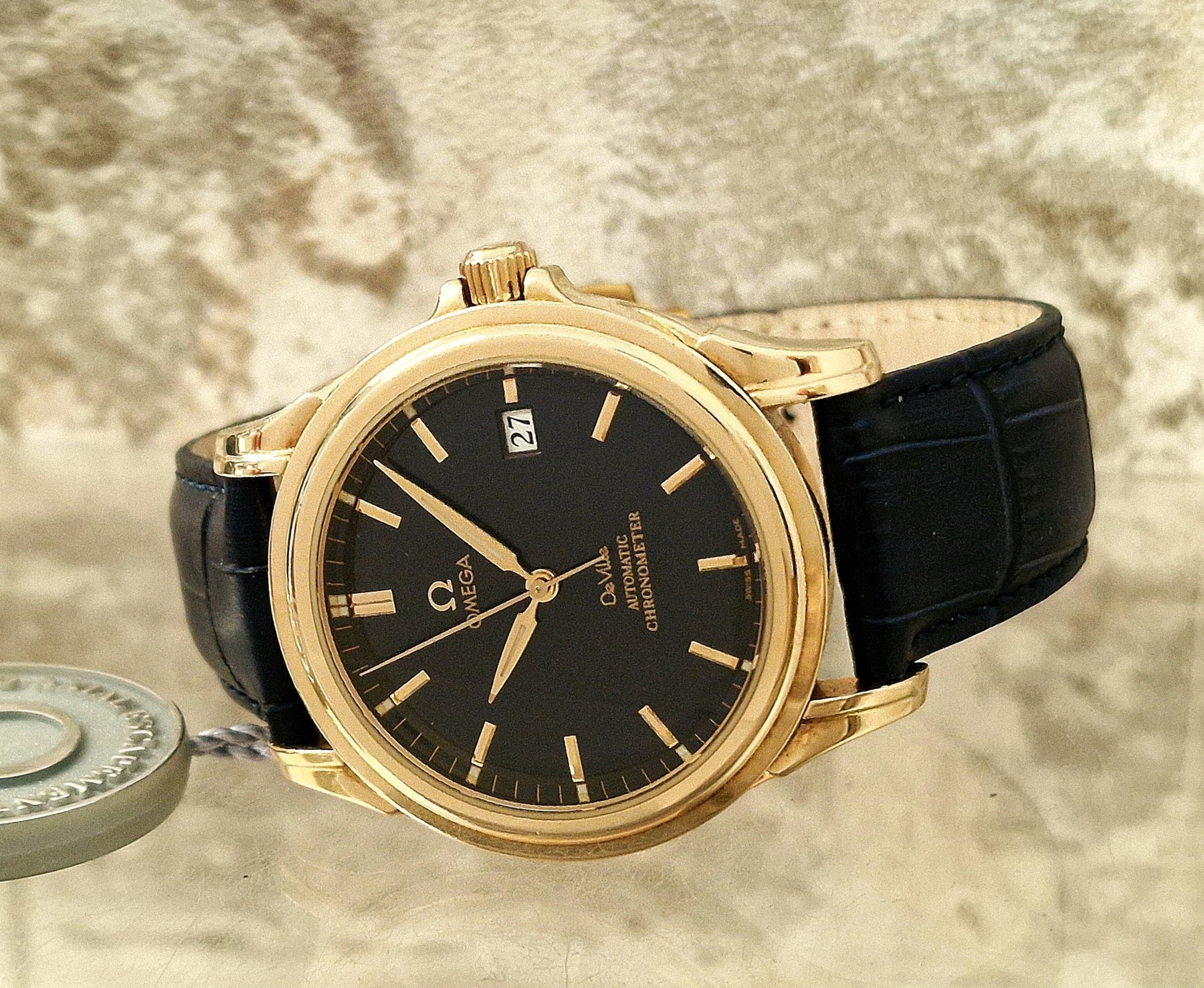 18k Omega De Ville Co-Axial blue dial - SOLD