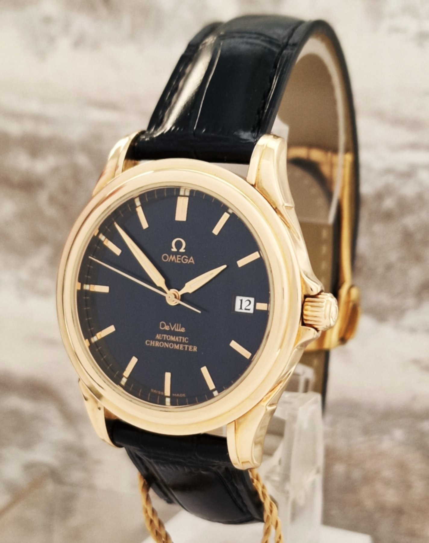 18k Omega De Ville Co-Axial blue dial - VERKOCHT 18k Omega De Ville Co-Axial blue dial - VERKOCHT