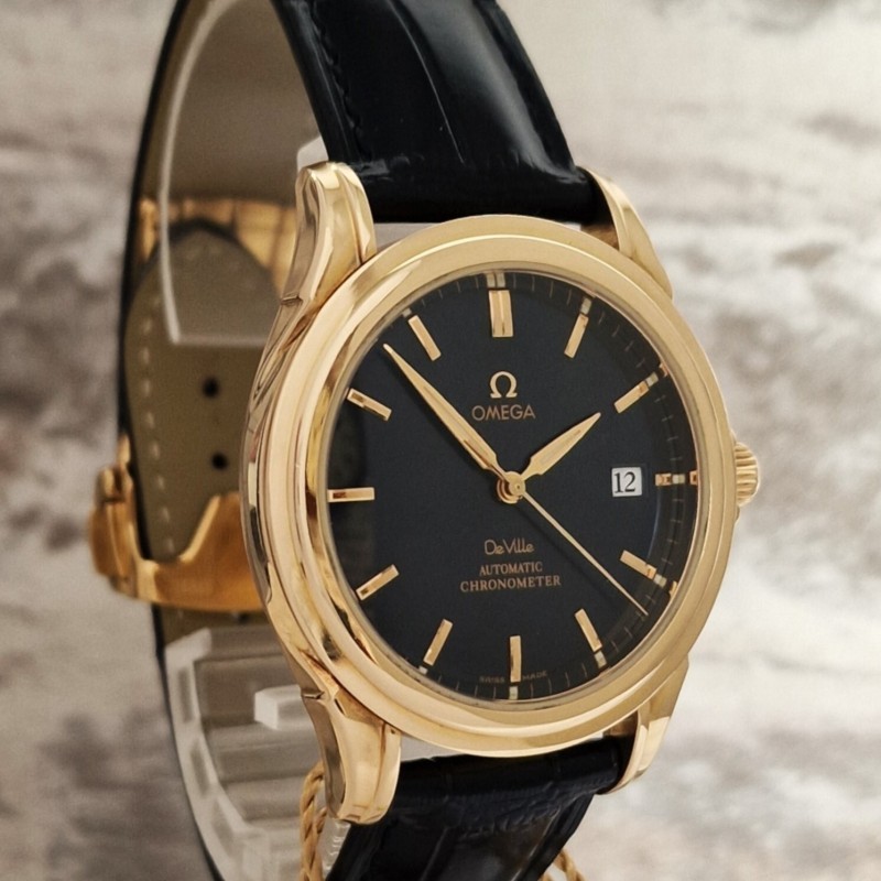 18k Omega De Ville Co-Axial blue dial - SOLD