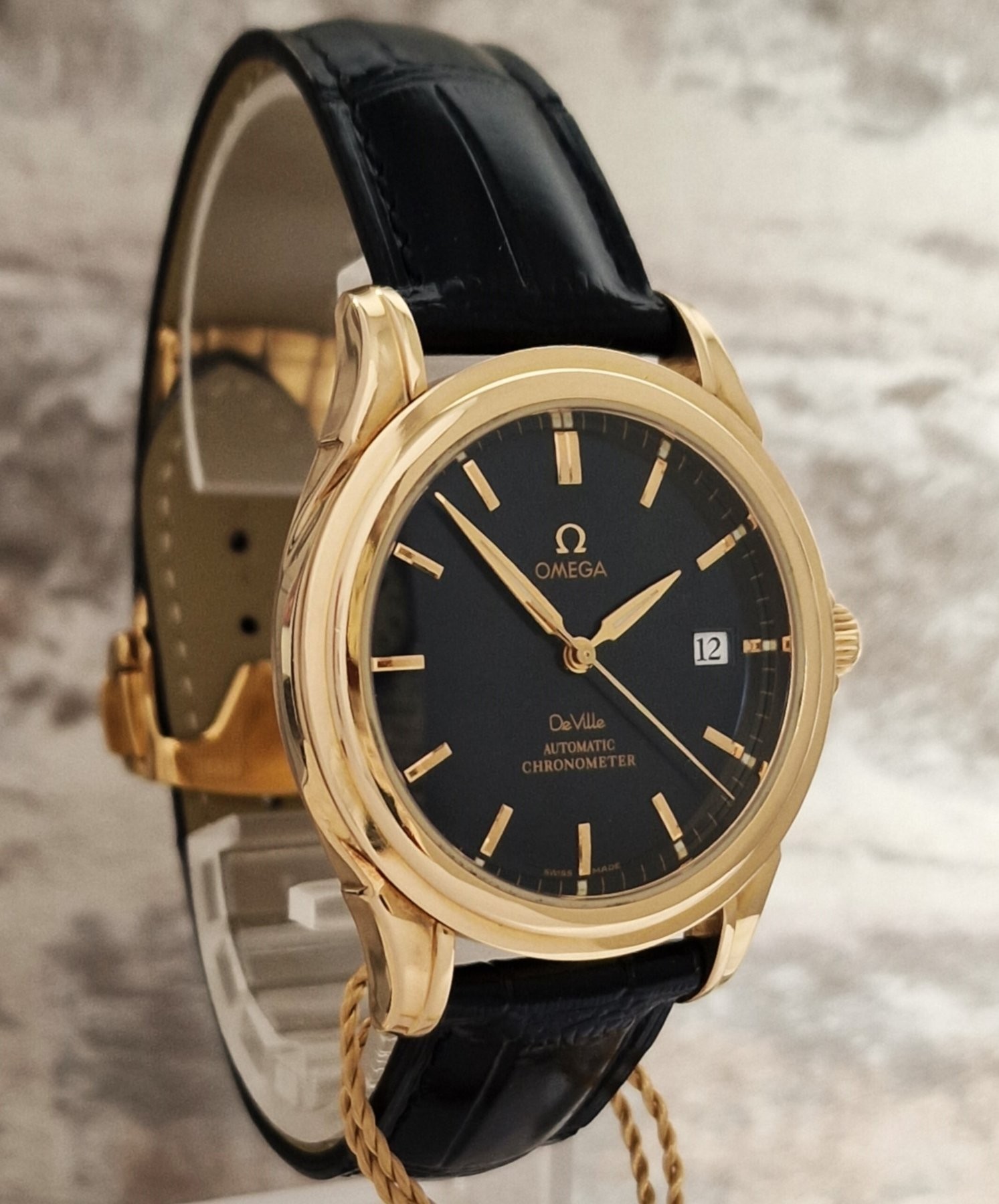 18k Omega De Ville Co-Axial blue dial - SOLD