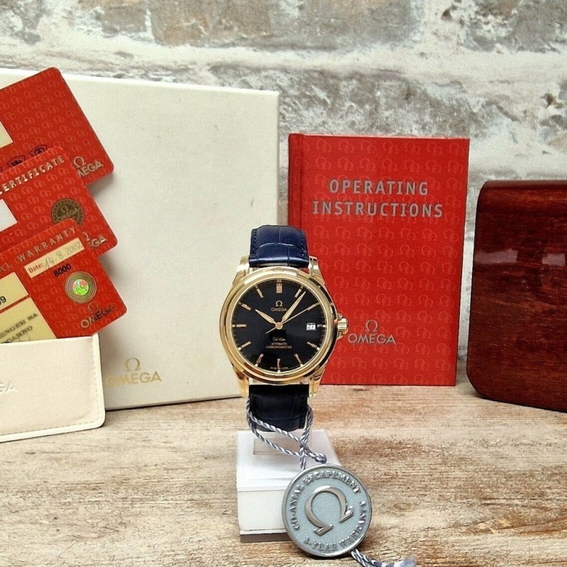 18k Omega De Ville Co-Axial blue dial - SOLD