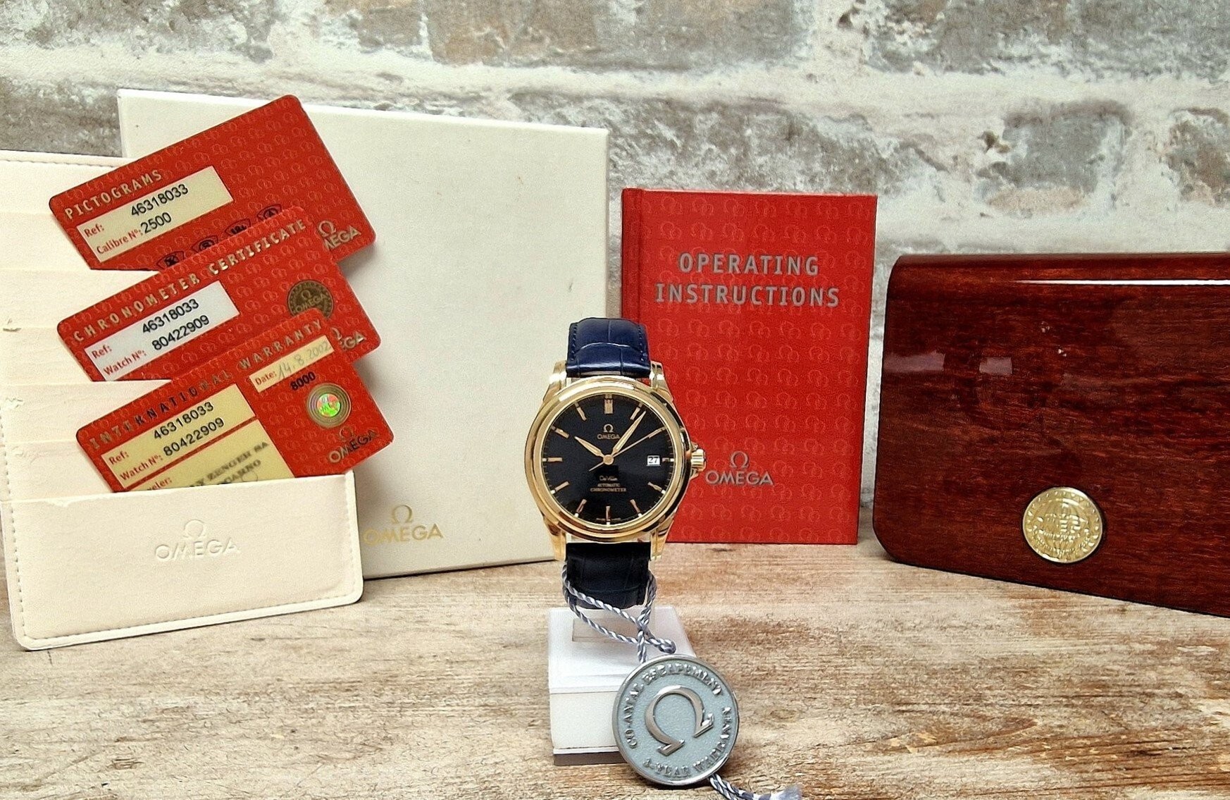 18k Omega De Ville Co-Axial blue dial - VERKOCHT 18k Omega De Ville Co-Axial blue dial - VERKOCHT