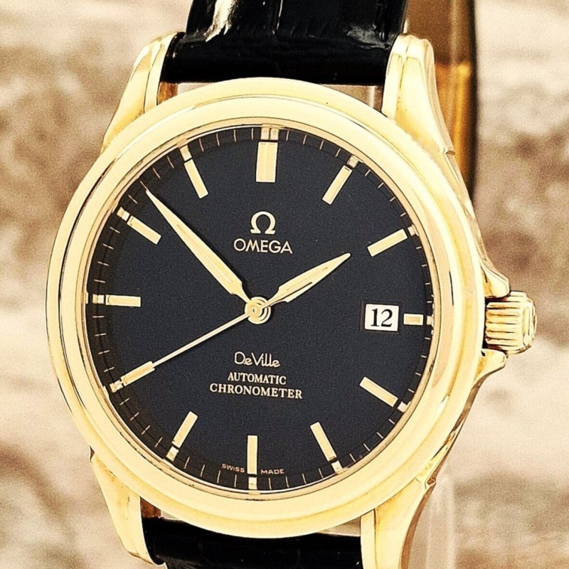 18k Omega De Ville Co-Axial blue dial - SOLD