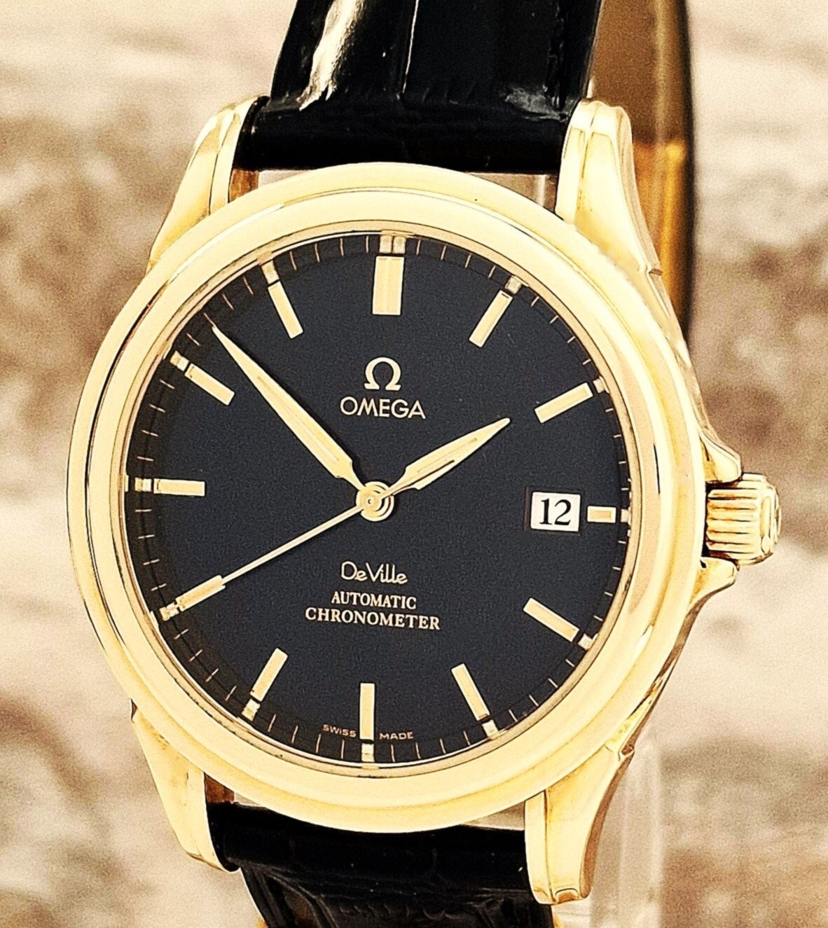 18k Omega De Ville Co-Axial blue dial - SOLD