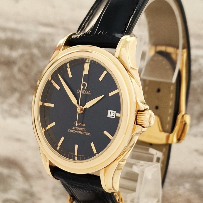 18k Omega De Ville Co-Axial blue dial - SOLD