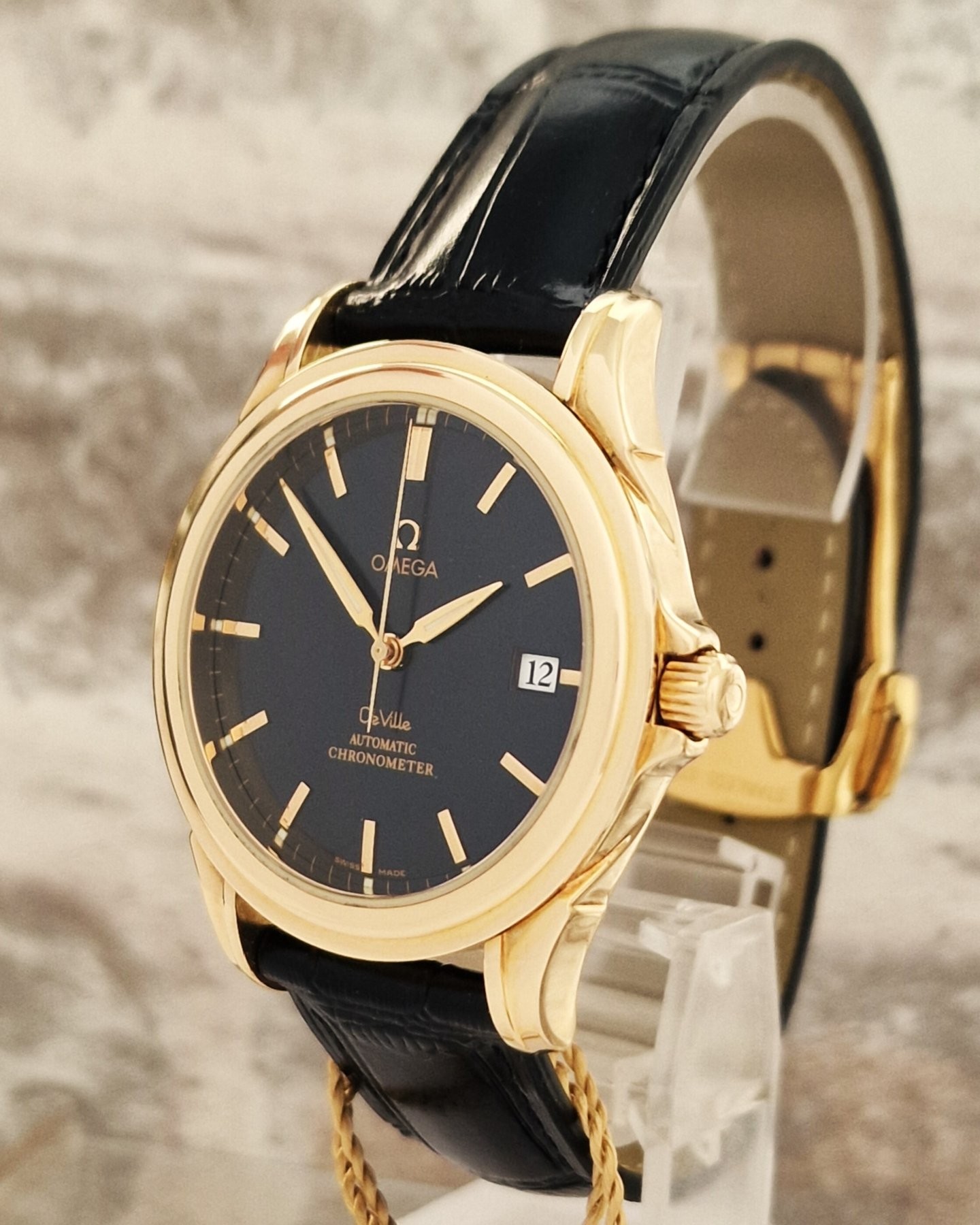 18k Omega De Ville Co-Axial blue dial - VERKOCHT 18k Omega De Ville Co-Axial blue dial - VERKOCHT