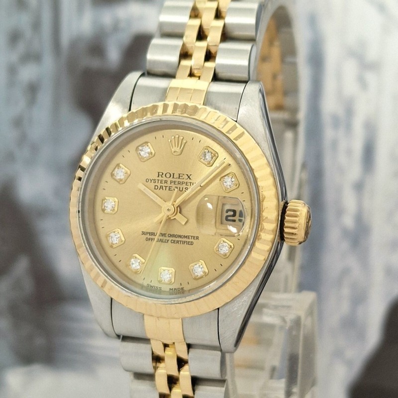 Rolex Oyster Datejust Diamonds Ladies - Full set