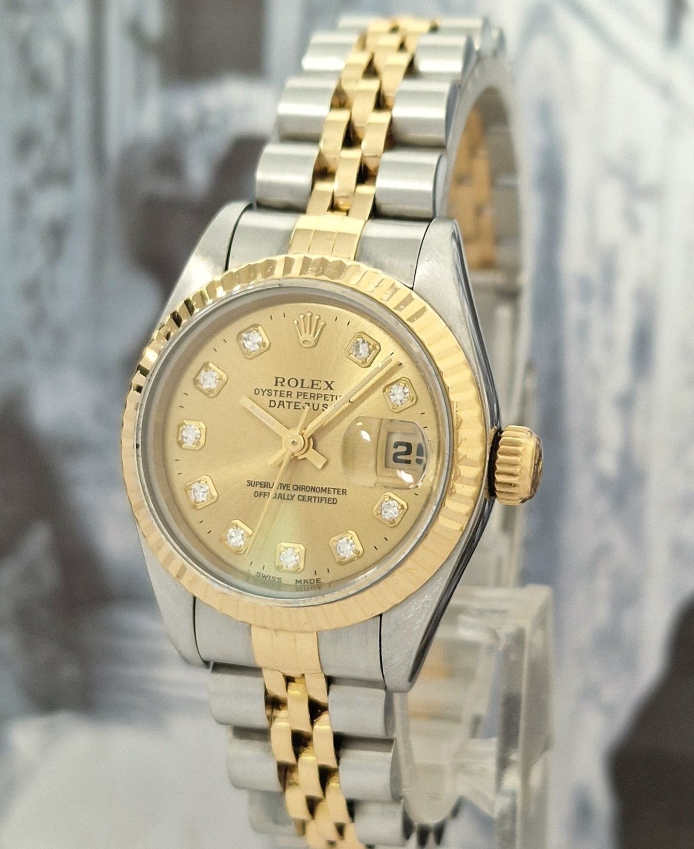 Rolex Oyster Datejust Diamonds Ladies - Full set