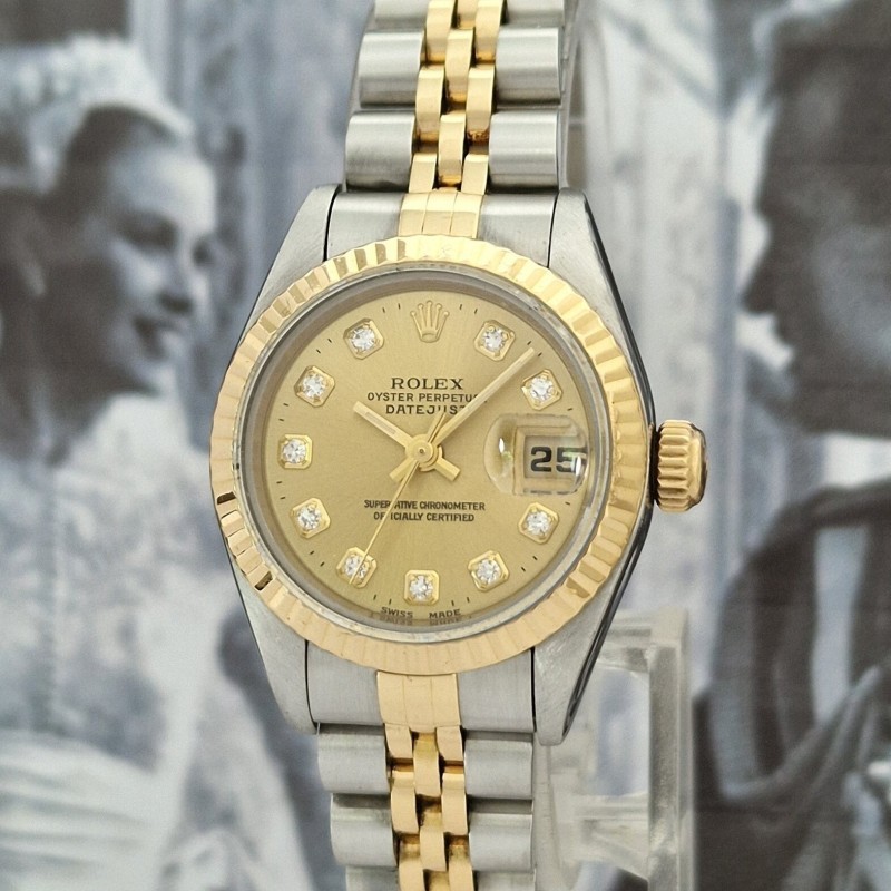 Rolex Oyster Datejust Diamonds Ladies - Full set