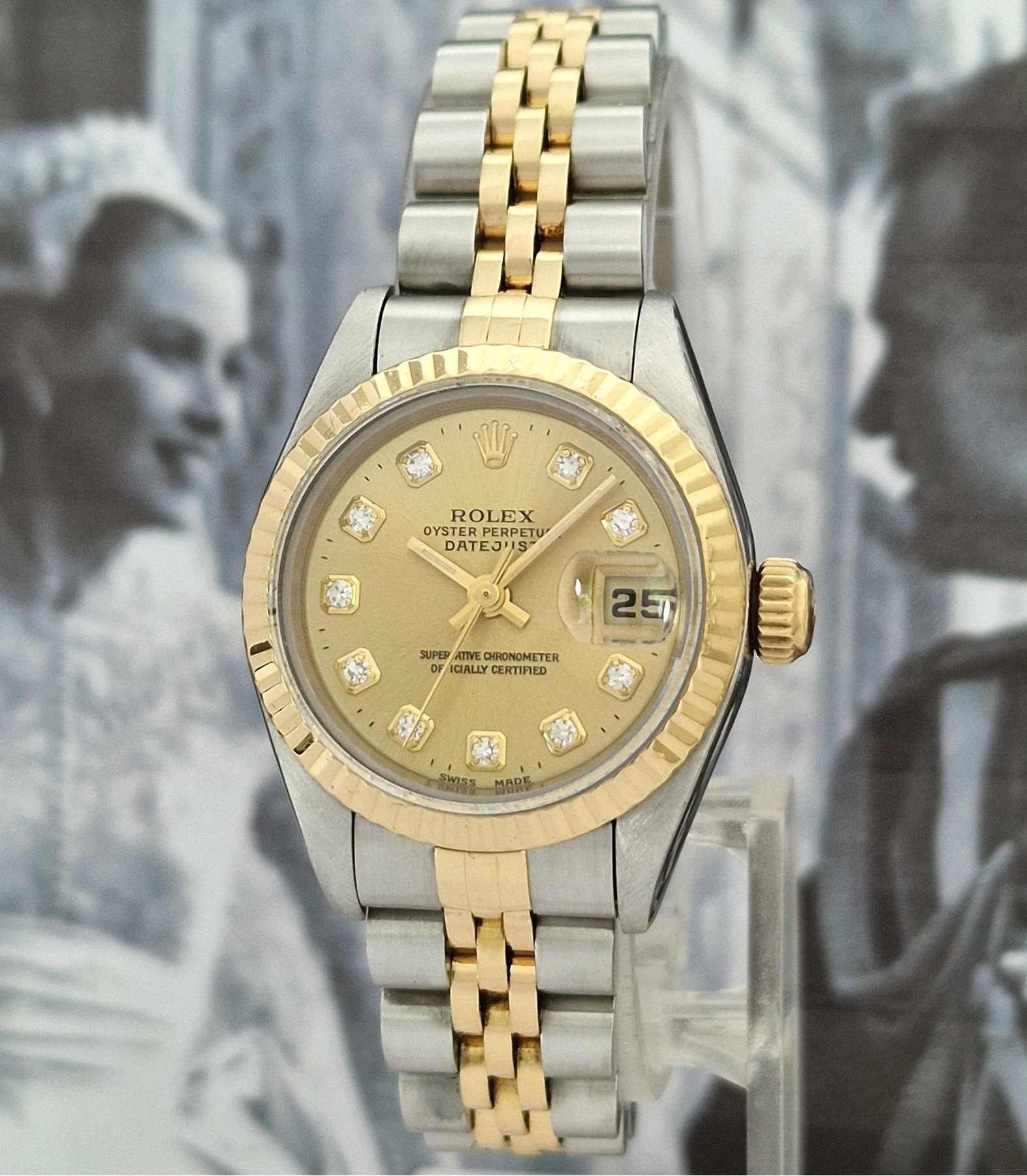 Rolex Oyster Datejust Diamonds Ladies - Full set